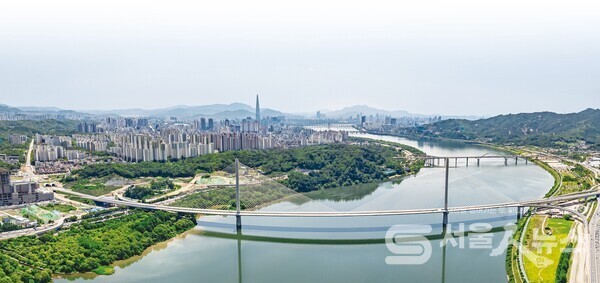 ▲(약칭) 고덕대교 전경.