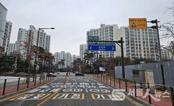 어린이 보호구역 확대 지정 강솔초 앞 도로 