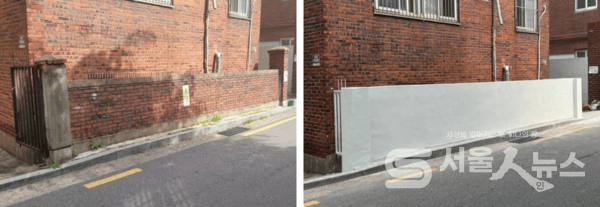 ▲ 노후 주택 담장 보수 보강 지원 사업. 