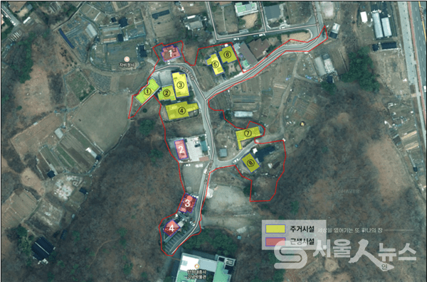 ▲강남구 교수마을 현황도.