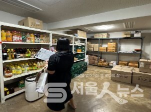 ▲현장을 점검하고 있는 모습.