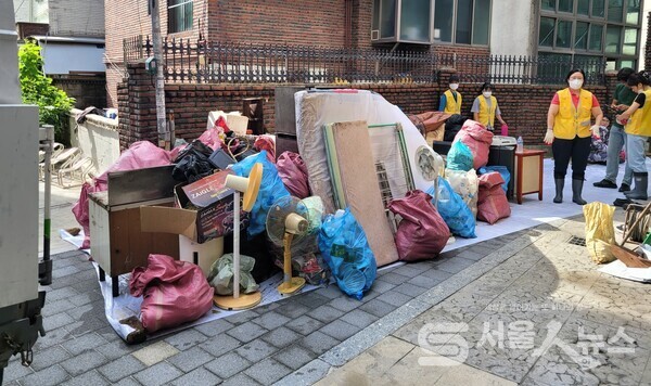 ▲정리 현장 모습.