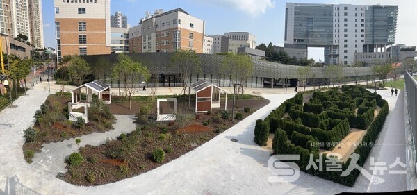 ▲새롭게 조성된 금나래중앙공원 전경.